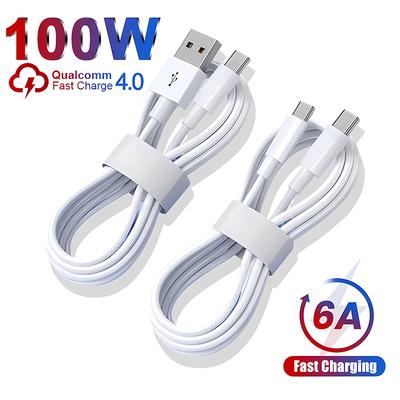 100W USB Type C Cable For Samsung S23 S22 Ultra Huawei P30 Pro Xiaomi Redmi Oneplus 6A Fast Charging Charger Cable Accessories