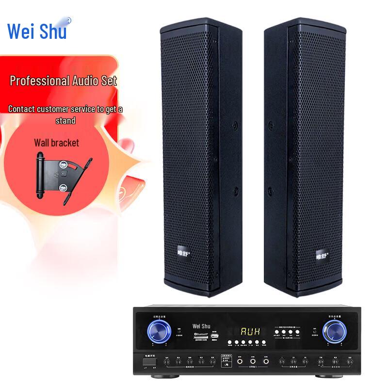 Weishu P-400 Professional Linear Array Wall-Mounted Conference Speaker System (CN Version)