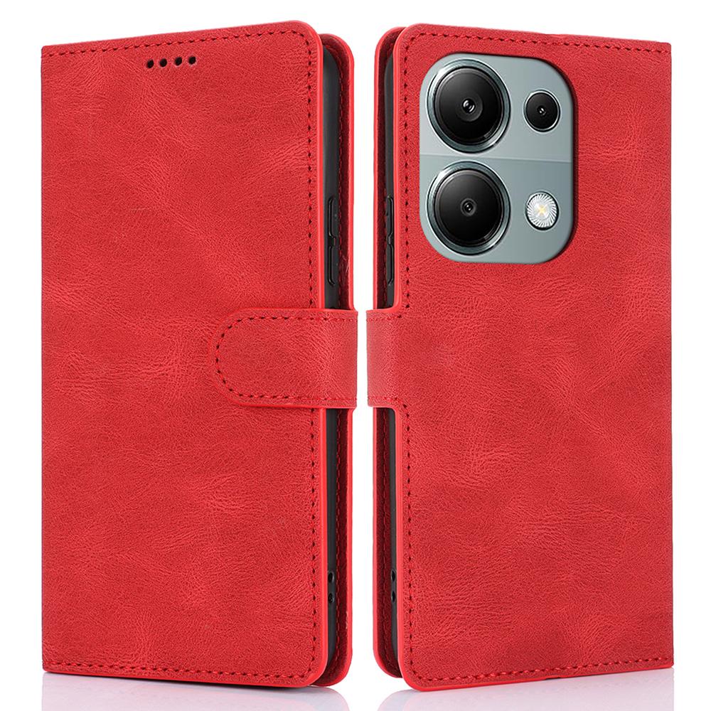 For Xiaomi Redmi Note 13 4G Wallet Cases Anti-Drop Leather Phone Cover
