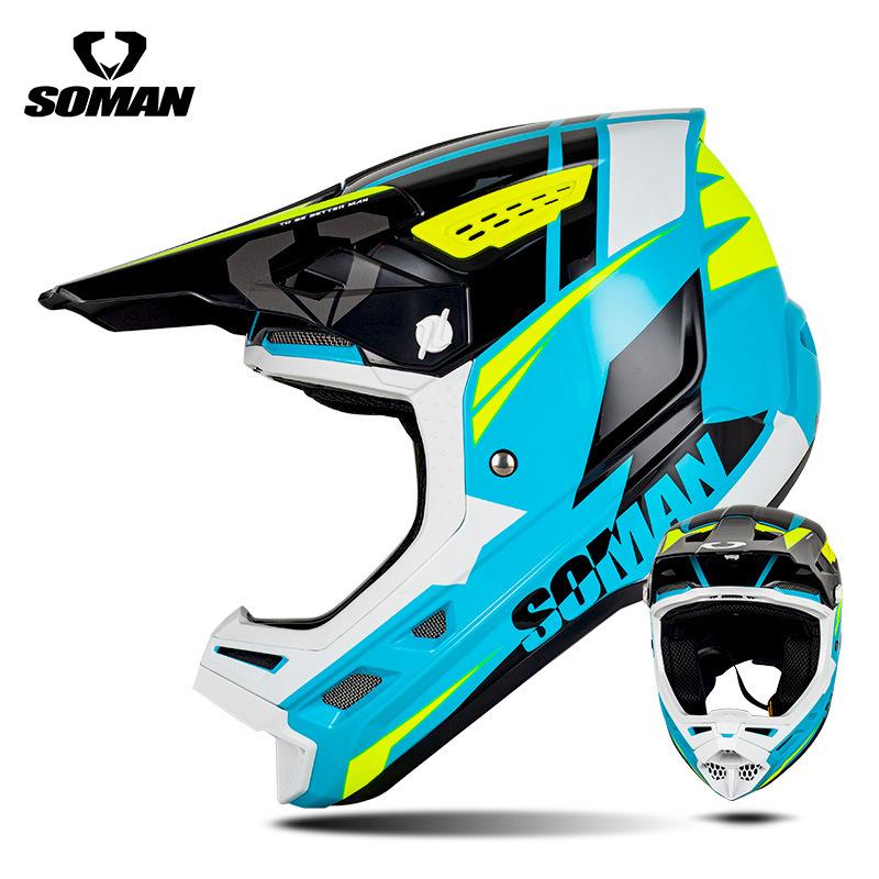 2025 New SOMAN Motorcycle Helmet Adult Riding Off Road Helmet Personalized Helmet Motocross Casco Motorbike Capacete CE Approved