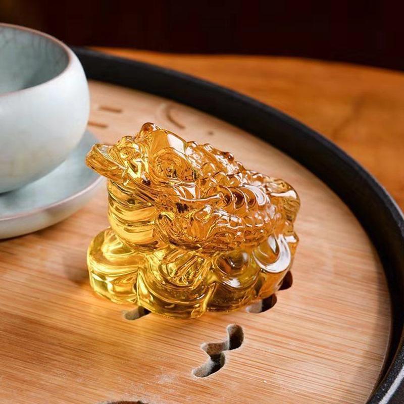 Feng Shui Kröte Geld Glück Glück Reichtum Chinesische Goldene Frosch Kröte Münze Haus Büro Dekoration Tischdekoration Glücksbringer Geschenke