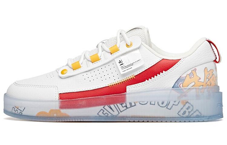 Women's Sneakers ANTA Life Collection Skate Shoes Women's Low-top Anta White/Red/Orange Yellow