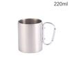 220/300Ml Camping Travel Stainless Steel Cup Carabiner Hook Handle Picnic Water Mug Outdoor Travel Hike Cup