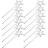 12pcs Girls Costume Props Star Angel Fairy Wands Star Fairy Sticks Star Shaped Wands for Birthday Party Wedding Halloween