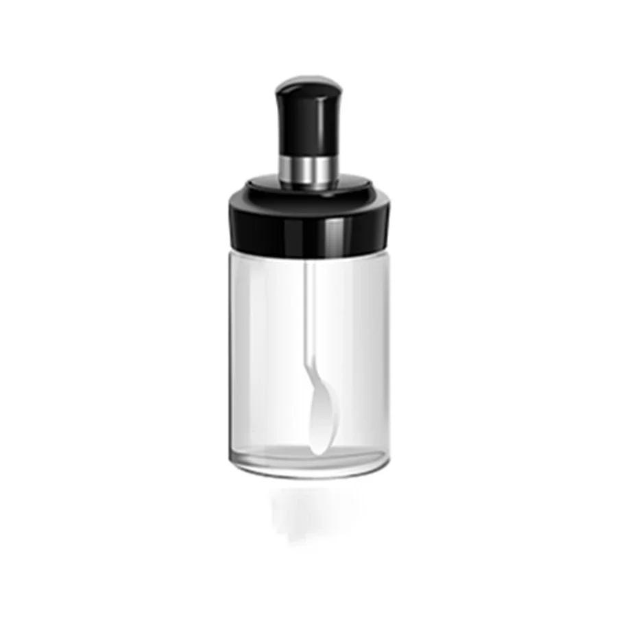Condiment Seasoning Jars for Spices, Pepper Bottles, Salt Shakers, 250ml, Cap Sealed, Cruet with Lid and Spoon, Kitchen Storage
