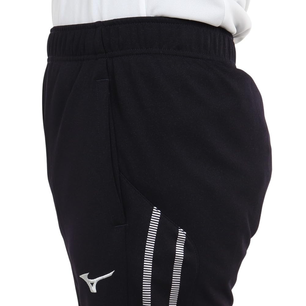 Mizuno Training Deep Navy x Size S Size MC-LINE Warm-Up Pants, Standard, Moisture-Wicking, Quick-Drying, Wear, 32MD0110, Silver, (Japan S)