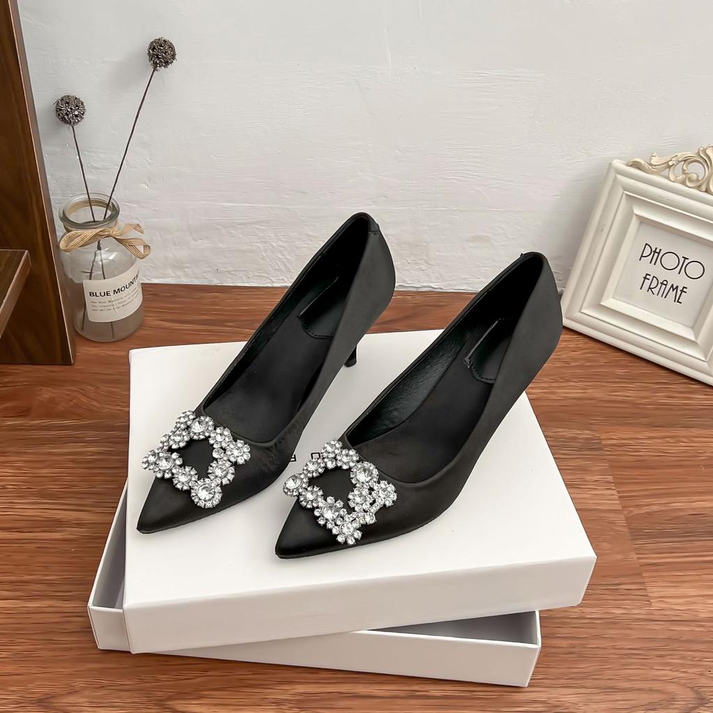 Grape mother high heels women's spring new 2025 French shallow mouth single shoes women's fashion versatile sexy stiletto women's shoes