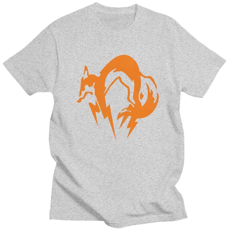 Custom Metal Gear Solid Fox Logo Tshirt for Men Short Sleeve Leisure T Shirt Video Game Tshirts Loose Fit 100 Cotton Tees Gift