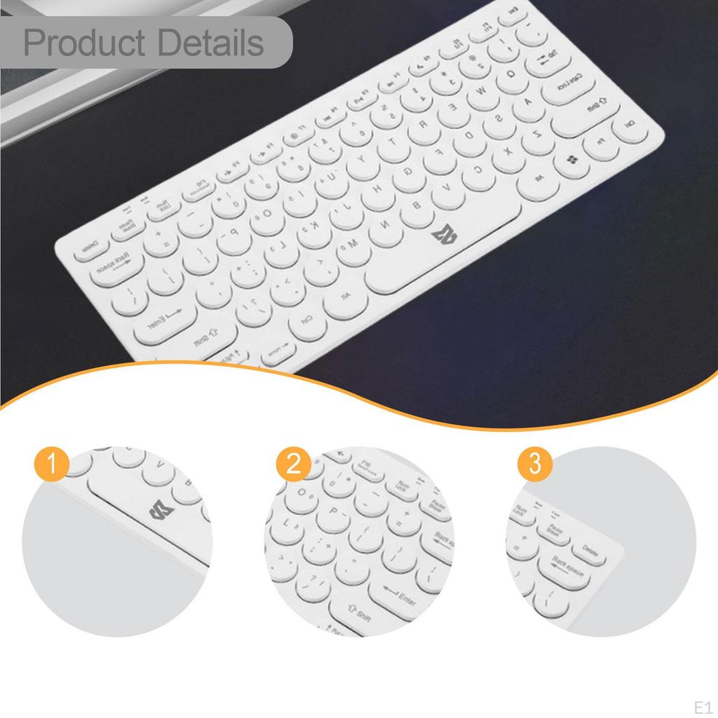 Wired Keyboard 78 Keys Convenient Mini Modern USB Plug and Play Silent Keystroke for Household