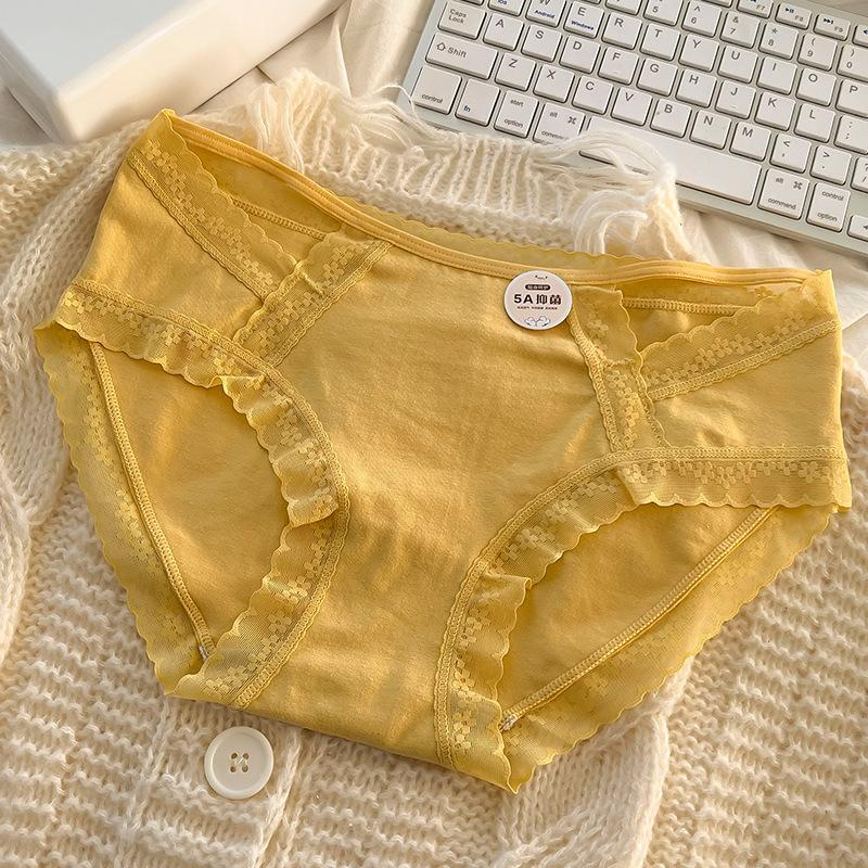 Women's Spring and Autumn New Pure Cotton 5A Antibacterial No Mark Comfortable Briefs