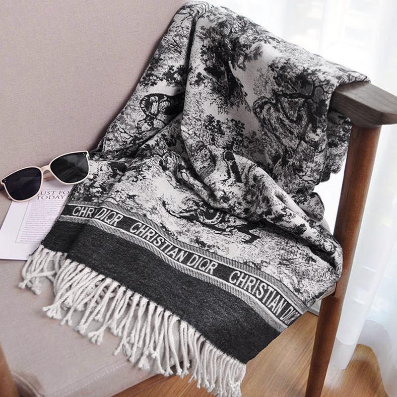 New Winter Plaid Cashmere Scarf Women Luxury Warm Shawls Poncho Tassel Thickened Men Unisex Neck Pashmina Scarf Rainbow Echarpe