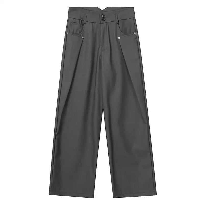 Rozložené Ležérní Padavé Podlahové Kalhoty Pánské Retro Rovné Volné Široké Trendy Ležérní Kalhoty