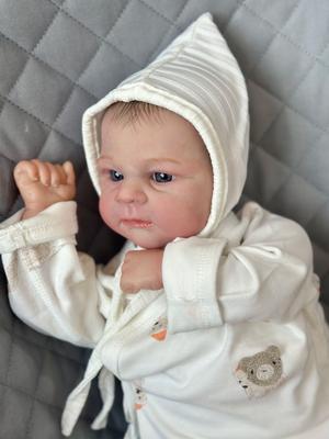 BZDOLL Realistic 48 CM Soft Silicone Reborn Baby Doll With 3D-painting Skin and Veins, 19 Inch Newborn Bebe Alive Kid Cute Christmas Gift For Child