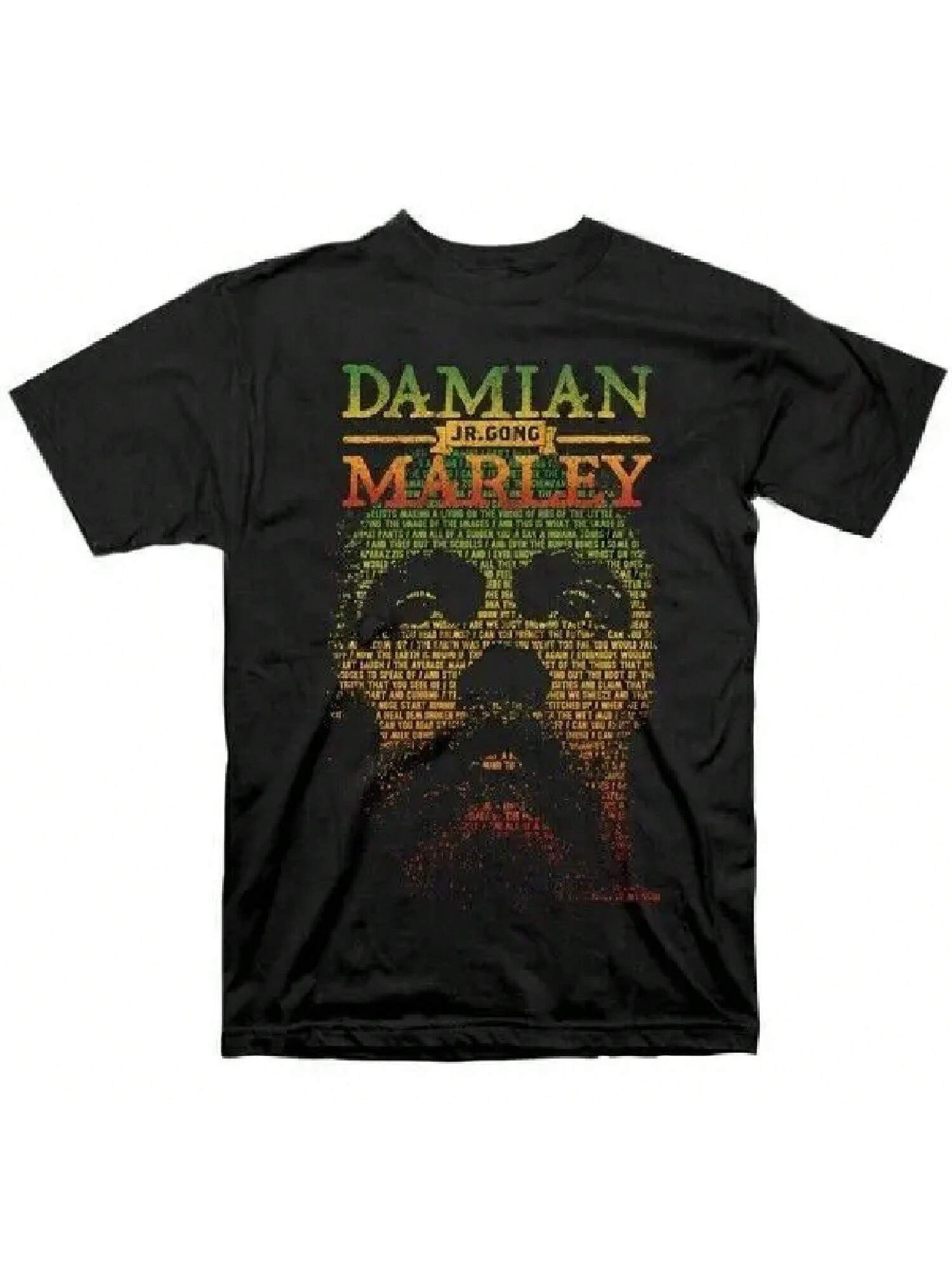 

Damian Marley Jr Gong X Nas T Shirt Patience Lyrics Face Mens XXXXXL