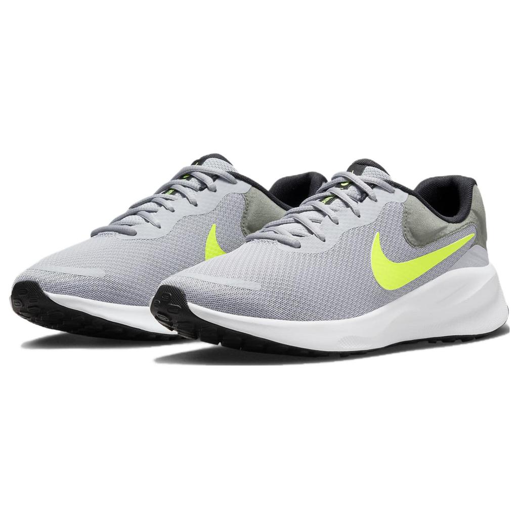 Nike Revolution 7 Wolf Grey Smoke Grey Black Volt Running Shoes FB2207-002