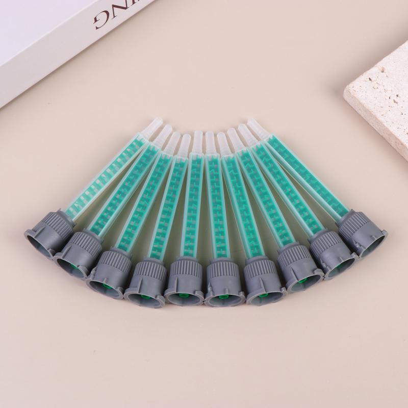 10Pcs Epoxy Adhesive Mixing Nozzles,Glue Static Mixer ,Adhesive Mixing Tube (1:1 Ratio)For Ab Glue Gun, Liquid Mix