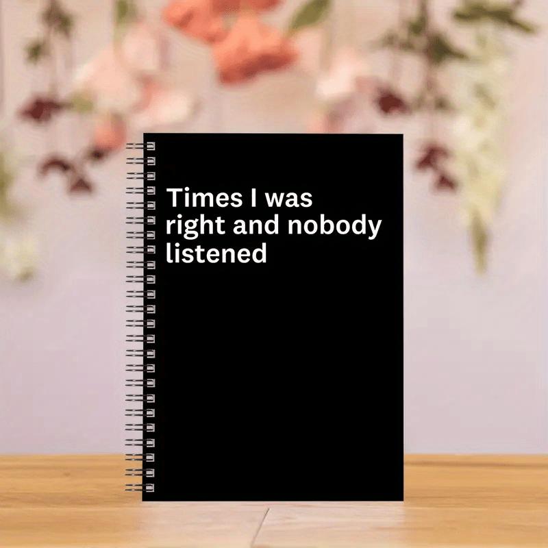 Humorous black grid notebook, the perfect mischief gift for friends and colleagues.