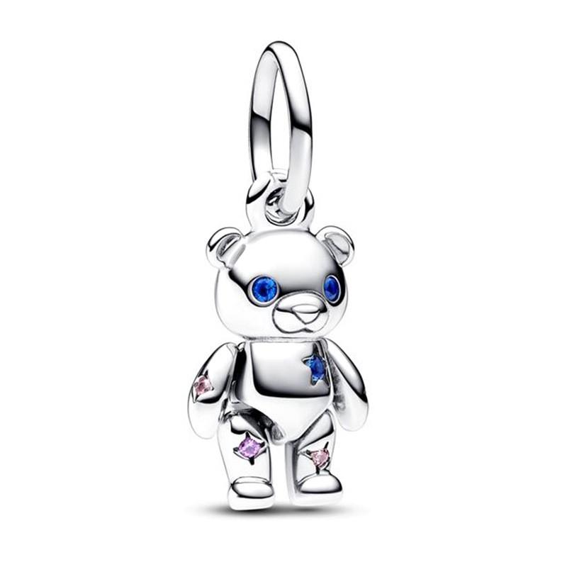 Посеребренный кулон из серии. Подвеска-бусина Микки. DIY аксессуар. Беспроводной. One Size