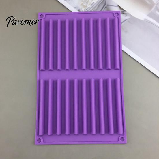 Family Friendly Baking Gadget Silicone Chocolate Mold, 20 Cavities Non-stick Flexible Tray, Heat Resistant Reusable Snack Bar Maker Food-grade