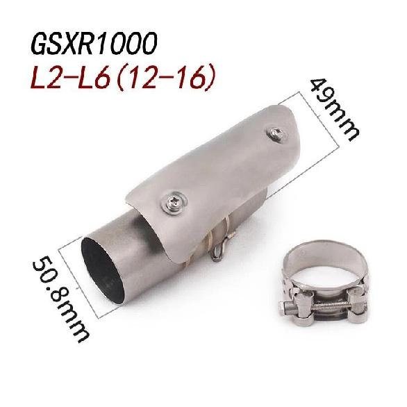 K7 GSXR 600 750 GSXR700 GSXR750 Motorcycle Exhaust Muffler Middle Link Pipe Tube Slip On For Suzuki GSX R600 R700 R750 K7 K8
