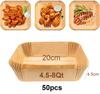 Fodera di Carta Usa e Getta Rettangolare per Friggitrice ad Aria 31 cm Antiaderente Carta Forno Speciale per Cestello di Cottura 2-10 QT