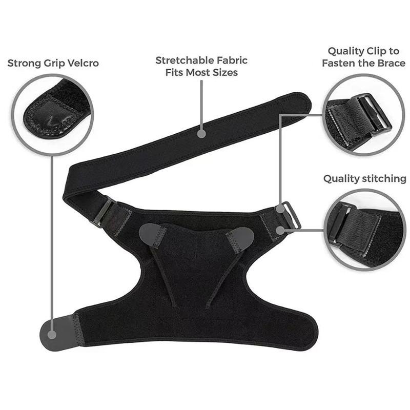 Nastavitelný neoprenový ramenní podpůrný popruh poskytuje stabilitu při artróze nebo dislokaci.. Unisex design vhodný pro levé i pravé rameno