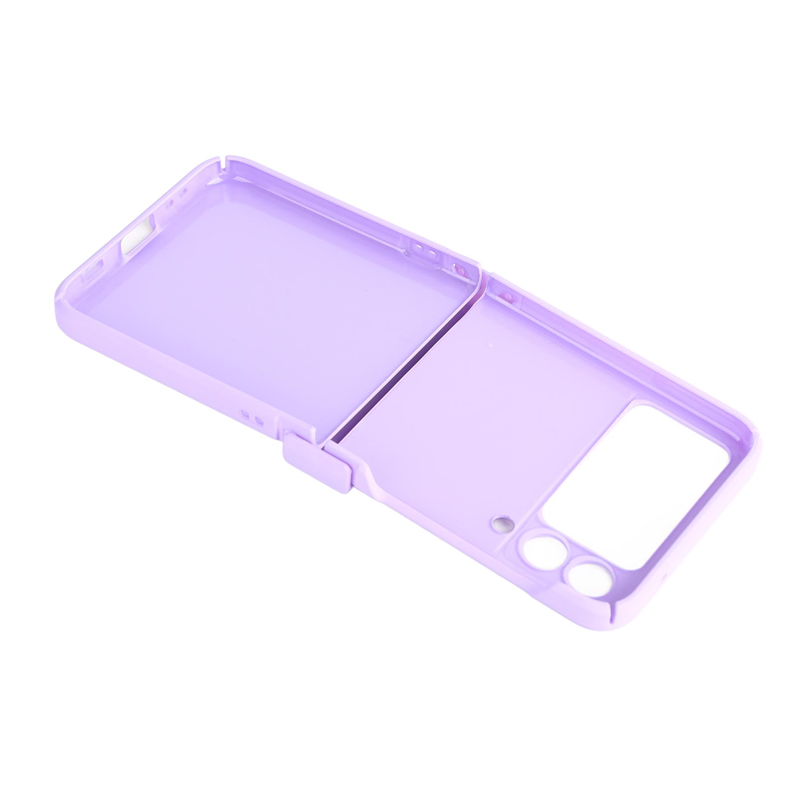 

Folding Screen Phone Case Ultra Thin Scratch Proof Shockproof Wearable Mobile Phone Protective Cover Purple for Zflip3