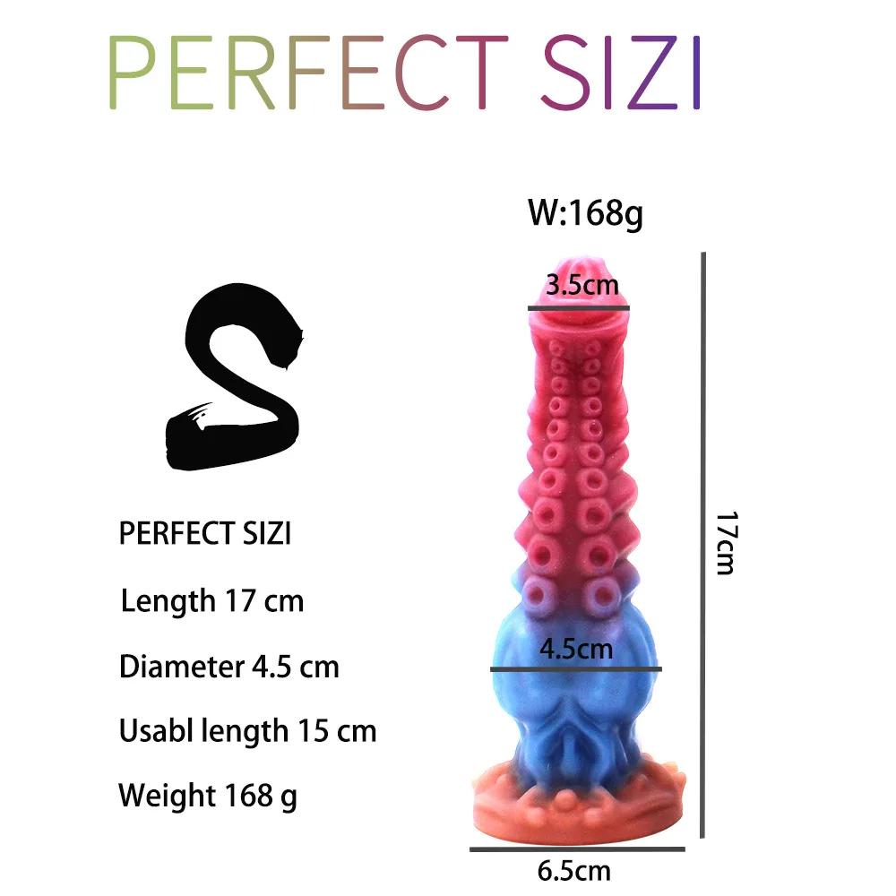 S/M/L Tentacle Anal Dildo Thick Silicone Monster Dildo Huge Penis Fake Dick Alien Dildo With Suction Cup Sex Toys For Women Men