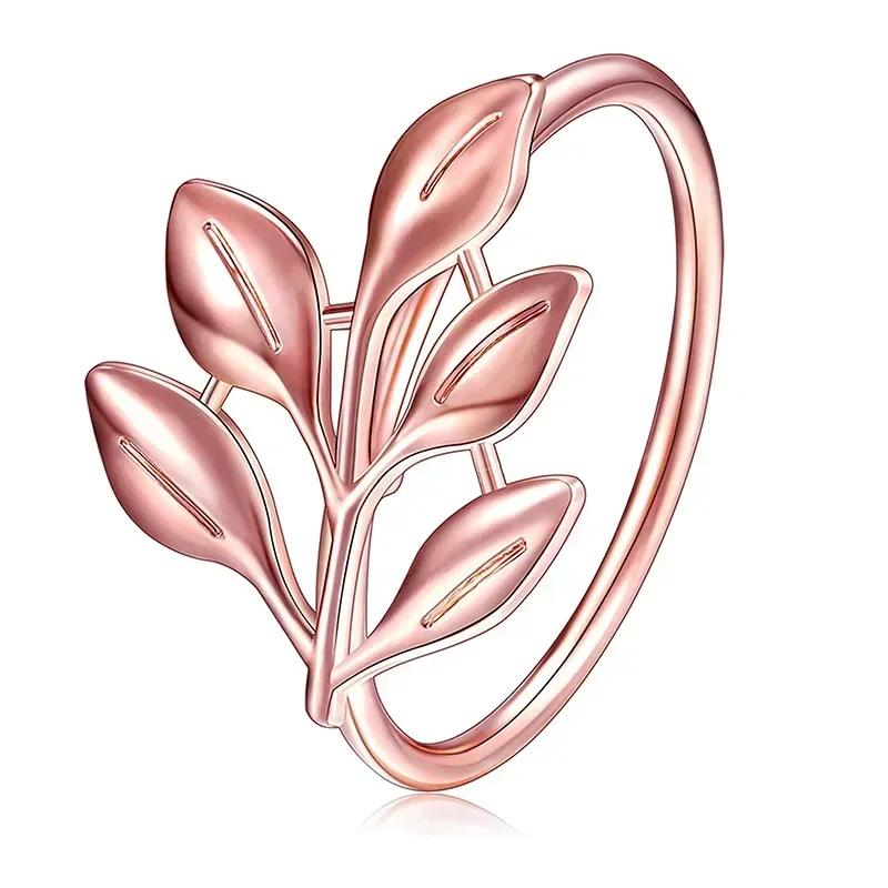 6pcs Vintage Fall Leaves Napkin Rings Elegant Gold Leaf Napkin Buckles Holder for Birthday Wedding Party Dinner Table Decor