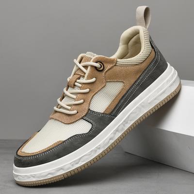 2024 Nieuwe Aankomst Heren Comfortabele Sneakers Luxe Merk voor Mannen Skateschoenen Mannen Alles-match Leer Ademend Heren Wandelschoenen