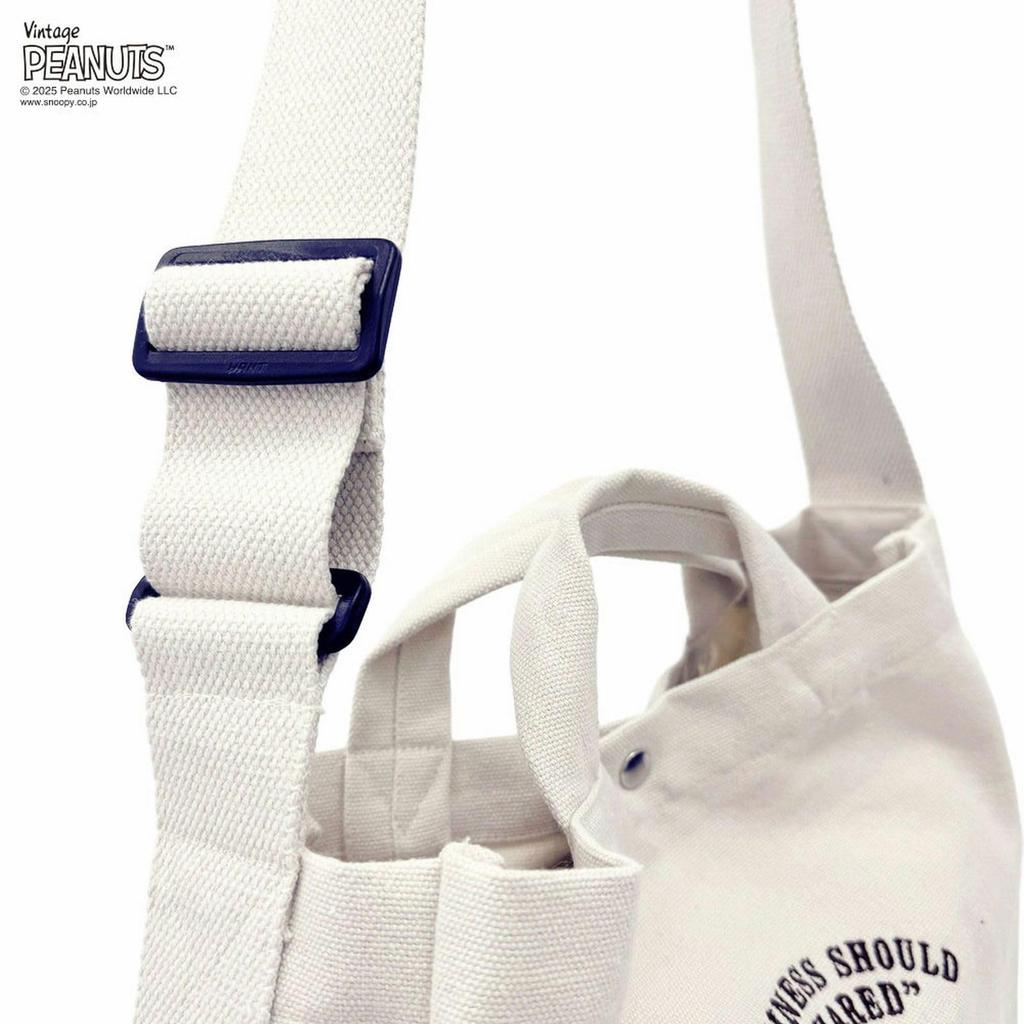 ROOTOTE Women's Snoopy Tote Bag, A4 Size, Embroidered, IP Medium, 2-Way, Peanuts-0J 8441 (02 Khaki)