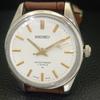 VINTAGE SEIKO HAND-WINDING 66B JAPAN MENS WHITE COLOR DIAL WATCH a703921-1 R213g-a703921