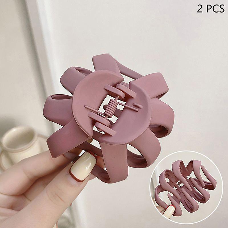 Элегантный однотонный пластиковый зажим для волос в форме тыквы для женщин, заколка для волос на затылок, шпилька, аксессуары для волос