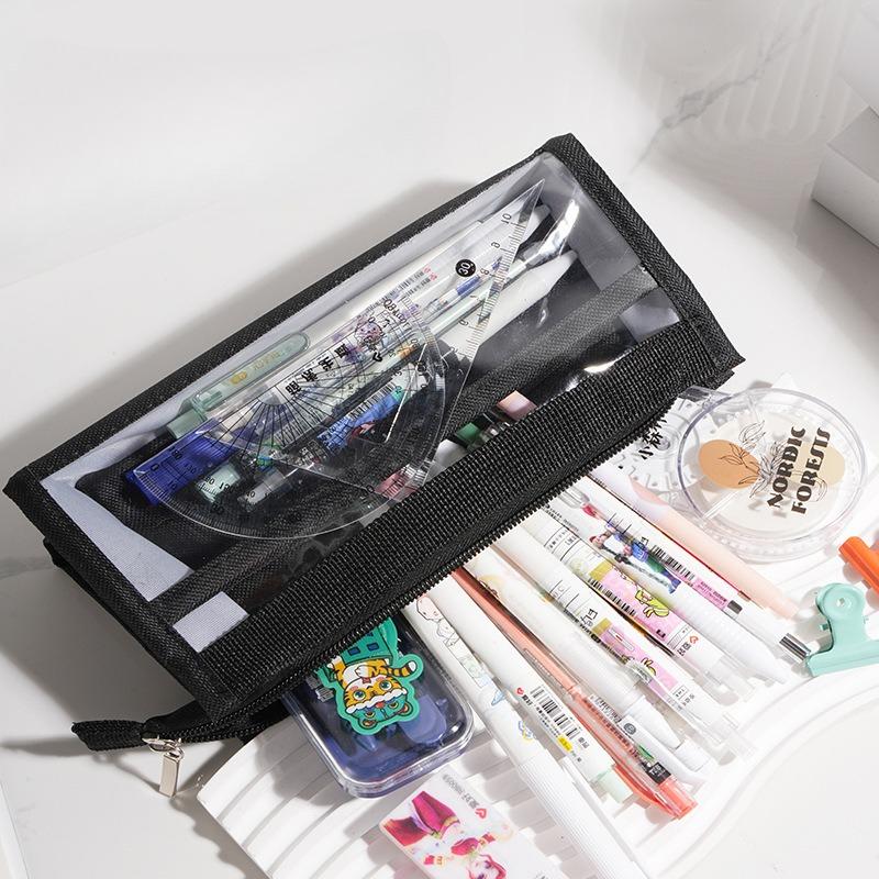 Large Capacity Transparent PVC Pencil Case Simple and High Aesthetic Pencil Case Six Layer Multifunctional Storage Bag