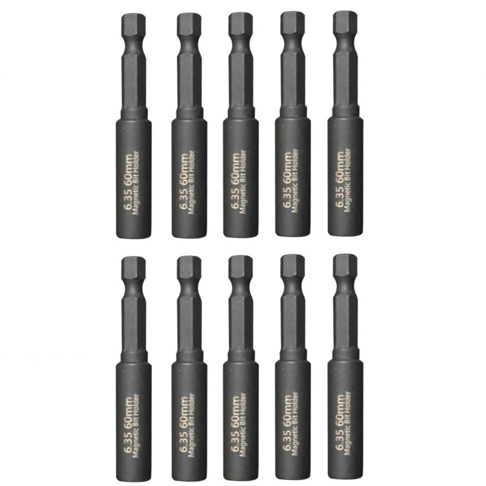

10 PCS Extension Magnetic Screwdriver Bit Extension Rod Hand Tool Hex Screwdriver Bit Adapter серебряный