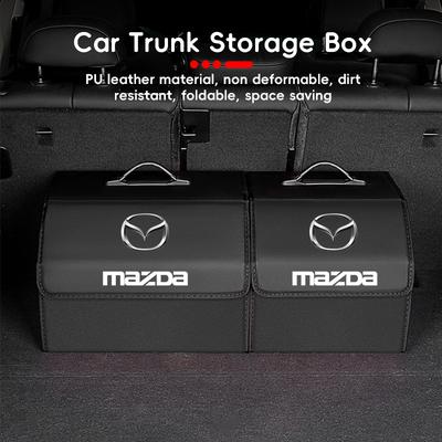 Folding Car Trunk Organizer Box Leather Suitcase Storage Bins For Mazda 2 3 6 5 Atenza CX3 CX5 MX5 CX7 Axela CX30 CX90 CX60 CX50