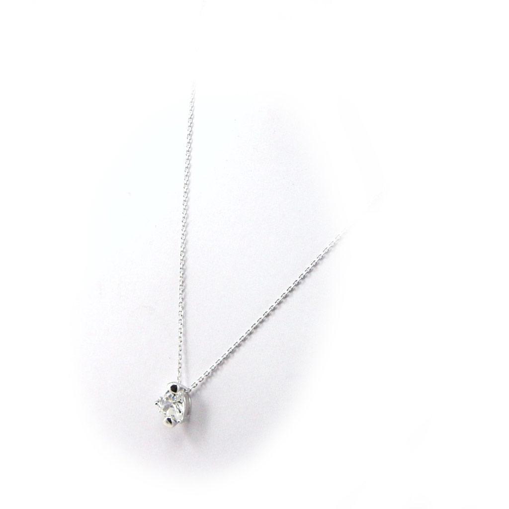 Altesse [F7110] - Silver Necklace 'Love Sweet Love' White
