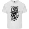 Steampunk Skull With Top Hat Unisexs Light Cotton Tshirt