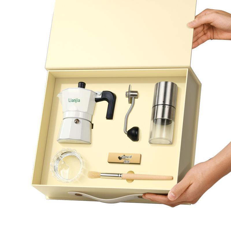 Custom Logo Moka Pot Coffee Maker Set: Premium Corporate Gift for Clients