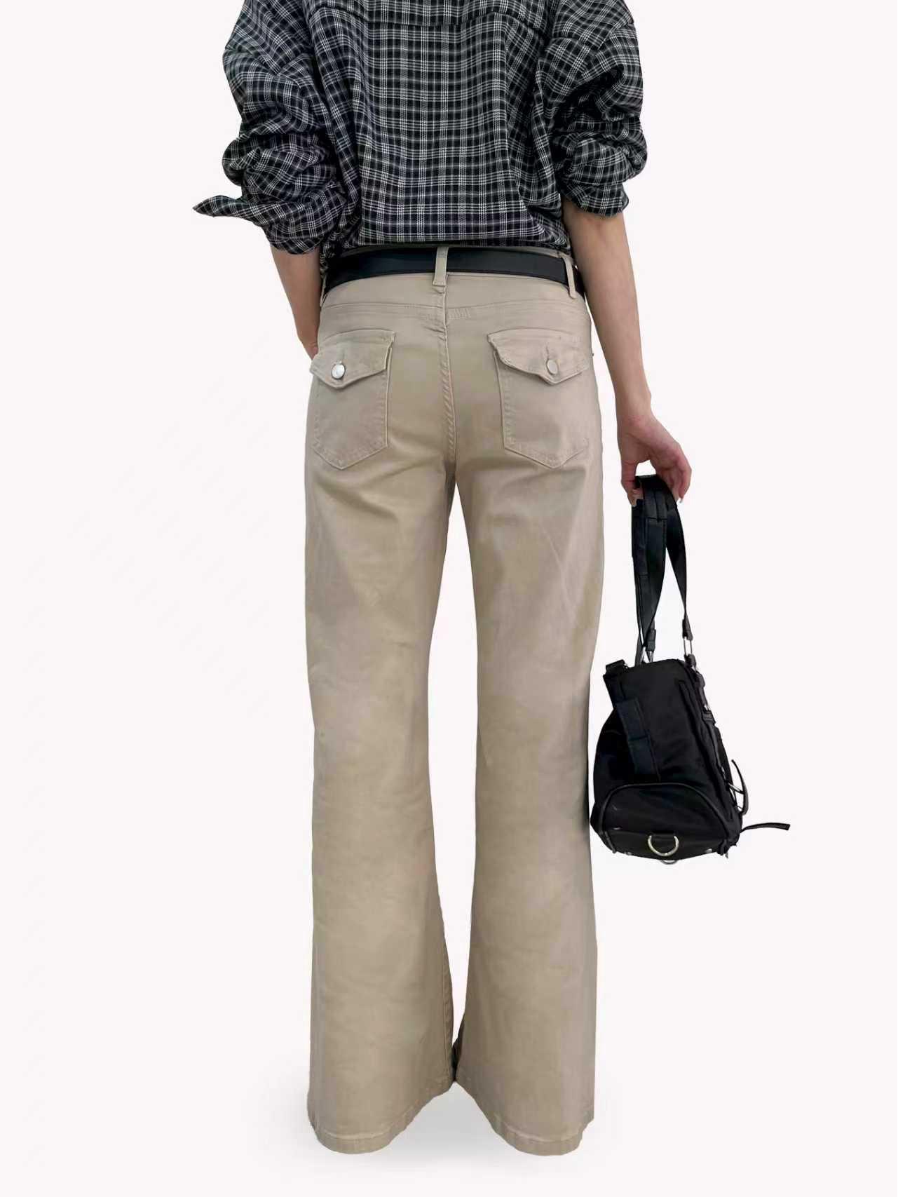 Yuyi Spring 2026 Women s Low-Waist Slimming Micro-Flare Bell Bottom Jeans (cx1077) Extra Large