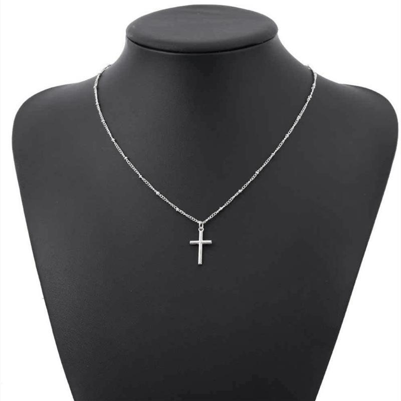 European and American Jewelry Cross Pendant Necklace Clavicle Chain Long Holy Mother