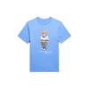 Polo T-Shirt Ss23 Plain Knit Short Sleeve Kids Tops Blue CWPOTSHY8020527-400