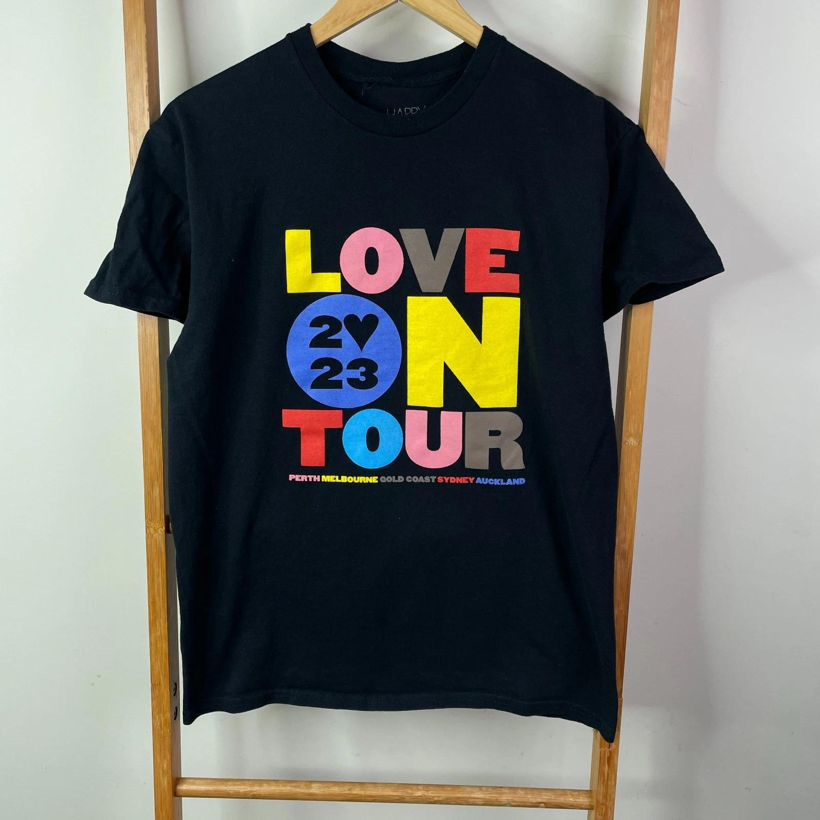 Harry Styles Shirt Mens Medium Black Love On Tour 2023 Graphic Print Cotton 4XL