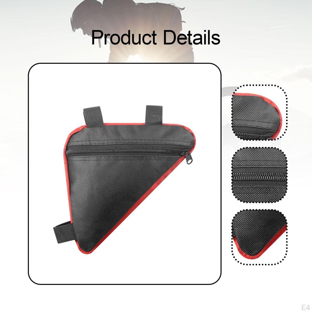 Bicycle Frame Bag, Triangle Design, Front Tube Storage Bag