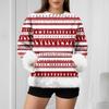 Women's Casual Fashion Christmas Retro Print Long-Sleeve Sweatshirt