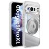 For Google Pixel 9 Pro XL Magnetic Case PC+TPU Phone Cover with Rotating Metal Kickstand,Lens Protector