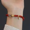 New Chinese Nanhong Agate Beaded Bracelet Fashion Women Daily Jewelry Lucky Gift