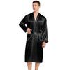 Men's Plus Size Light Luxury Silk-Feel Pajama Cardigan: European & American Style