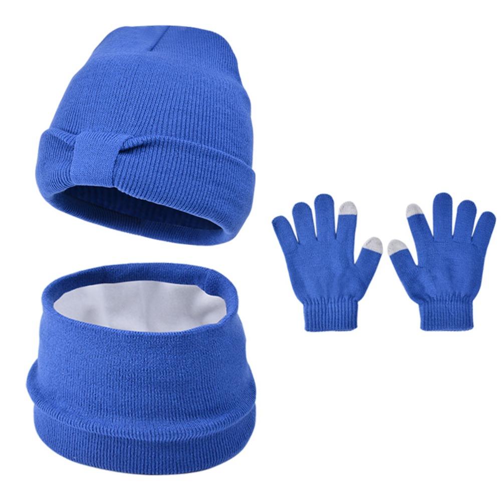 3Pcs/Set Warm Kids Hats Scarfs Gloves Set Cute Baby Beanie Cap Gift Mitten  Toddler