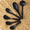 Diamine Long Handle Soup Spoon Black Imitation Porcelain Cutlery Short Handle Food Grade Plastic Spoon Korean Food Spoon